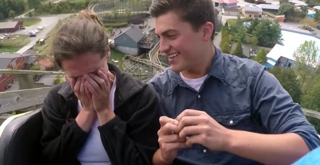 Proposing on the roller coaster