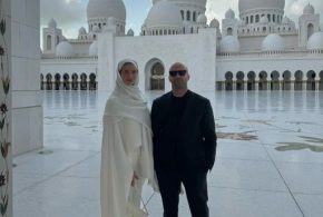 Rosie Huntington and Jason Statham in Abu Dhabi